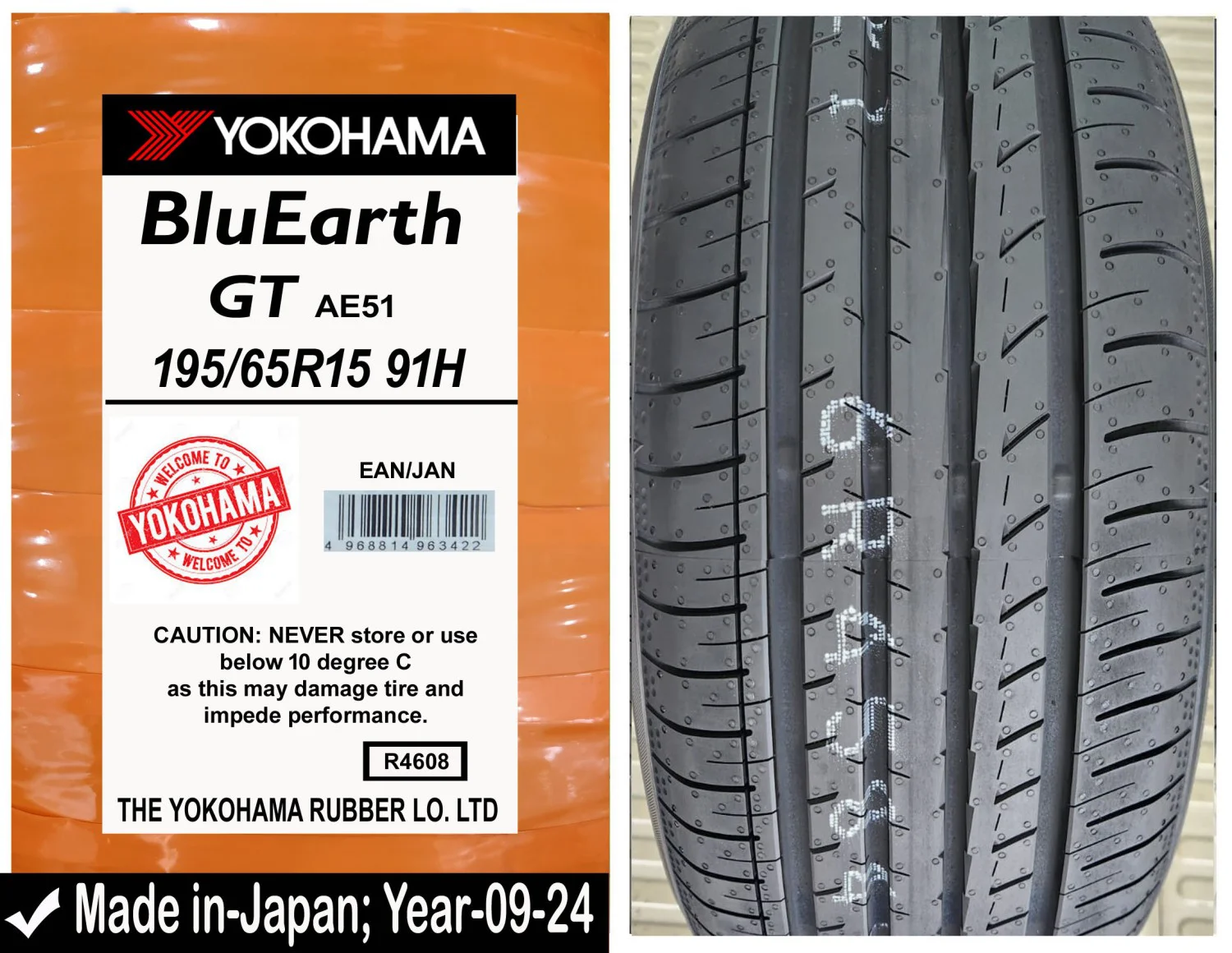 YOKOHAMA TYRE – 195/65R15 | Made in Japan